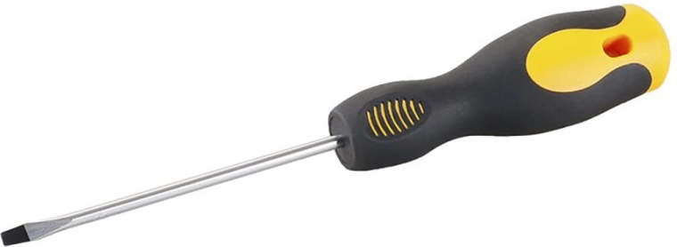 Platte schroevendraaier 4,0 × 100 mm CrV met magnetische punt