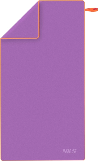Sneldrogende microvezelhanddoek NILS, paars‑oranje