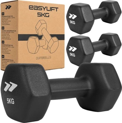 Neopreen dumbbells EasyLift 2×5 kg