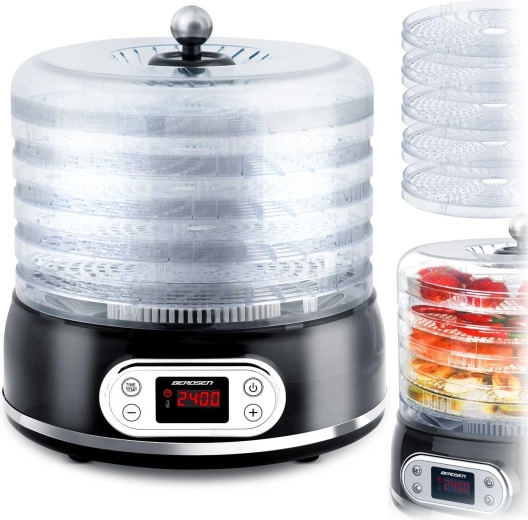 Voedsel­droger Berdsen, 10 l, 5 trays, zwart