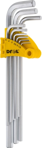 Set inbussleutels 1,5–10 mm, 9-delig, verlengd DREL