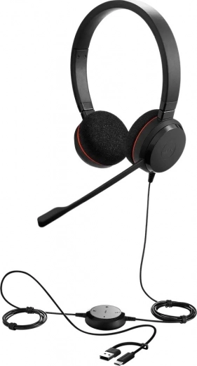 Jabra Evolve 20 USB-A/C Mono Hoofdtelefoon