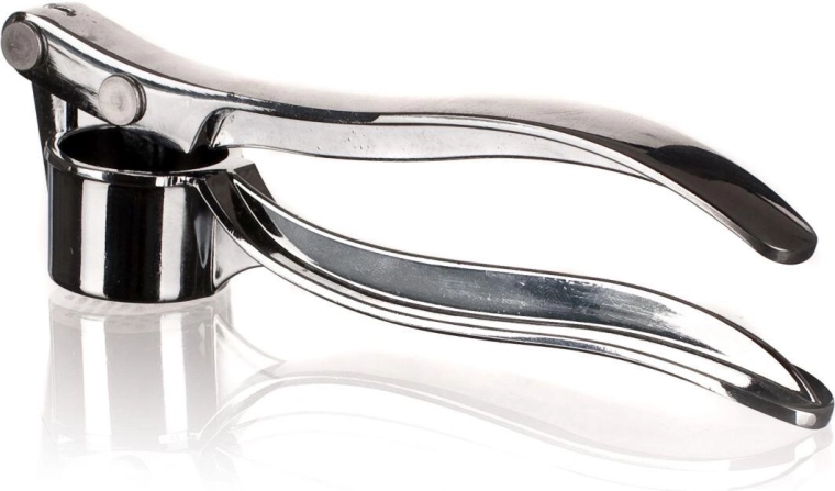 Knoflookpers Culinaria 15,5 cm – metalen met verchroomd oppervlak