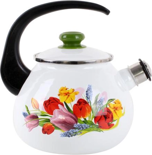 Geglazuurde fluitketel 2,5 l