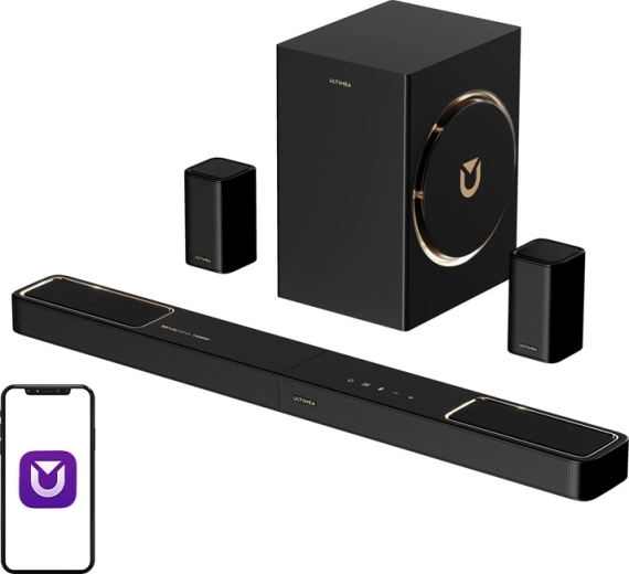 Soundbar Ultimea Skywave F40 Boom 5.1.2 met Dolby Atmos en subwoofer