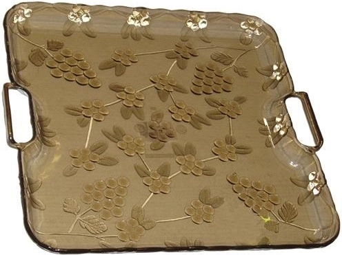 Serveerschaal Krystal 30 × 30 cm van duurzaam plastic in glaslook