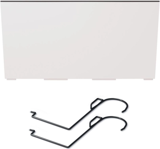 Balkonbak met binnenbak en haken 39,5 cm wit