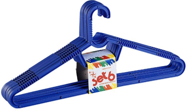 Kunststof kledinghangers HEIDRUN, set van 6 stuks