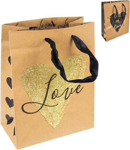 Cadeautas Love 26 × 10 × 32 cm (mix van 3 varianten)