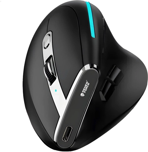 Draadloze verticale muis RENEW FORCE F36 Bluetooth + 2,4 GHz USB-C, 2400 DPI, 750 mAh