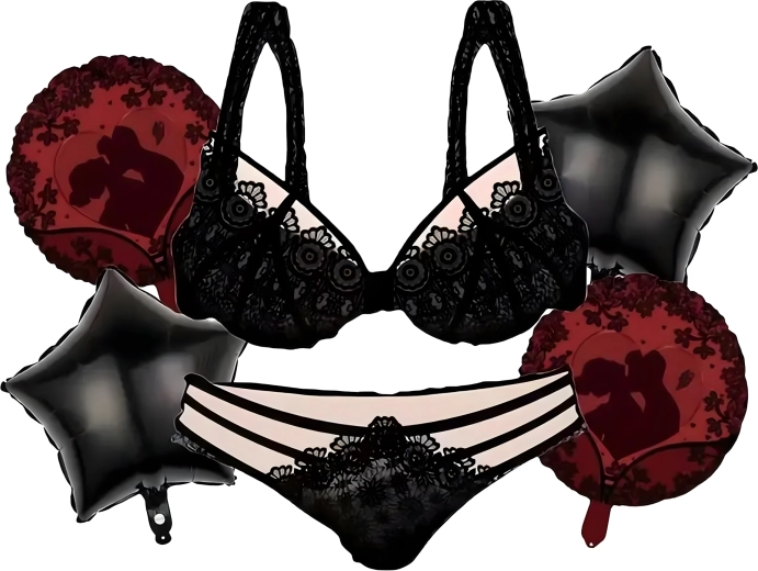 Set ballonnen voor vrijgezellenfeest lingerie 6 stuks