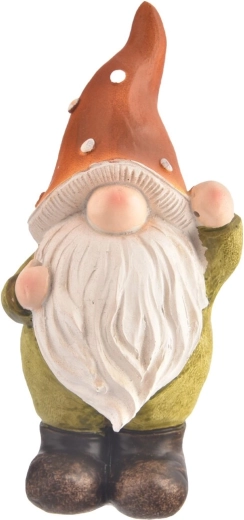 Keramische kabouter groen 19 cm