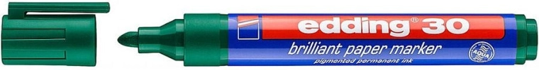 Permanente marker groen Edding 30