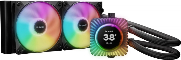 be quiet! Light Loop IO LCD 240 mm zwarte waterkoeling voor processor