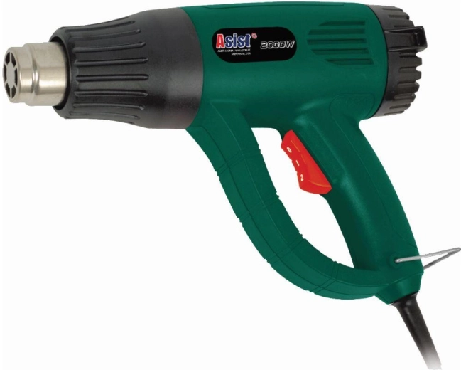 Heteluchtpistool 2000 W met accessoires ASIST