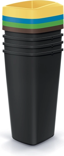Set prullenbakken voor gescheiden afval Compacta Q Drop 4×25 l