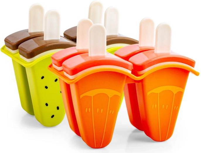 Plastic ijsvorm – pomelo/kiwi, set van 4 stuks