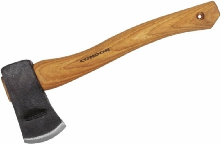 Kampeerbijl Condor Camping Hatchet met leren hoes