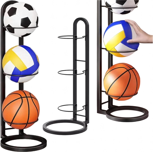 Metalen standaard voor 3 ballen – verticale organizer