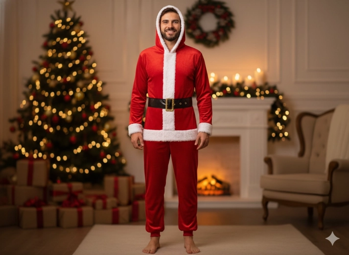 Eendelig Santa Claus kostuum – maat L