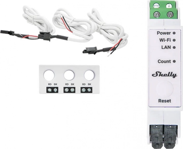 Shelly Pro 3EM energiemeter met Wi‑Fi