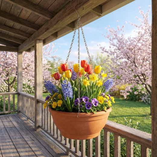 Metalen ophangketting voor bloempot, zwart, 50 cm