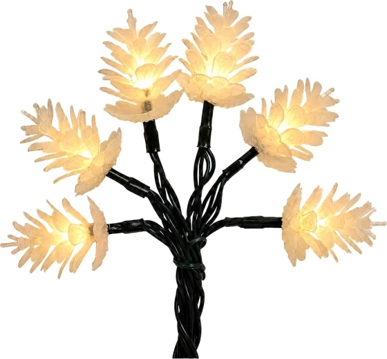 Kerstverlichtingssnoer Retlux met dennenappels, 80 LED's, warm wit, 20 m