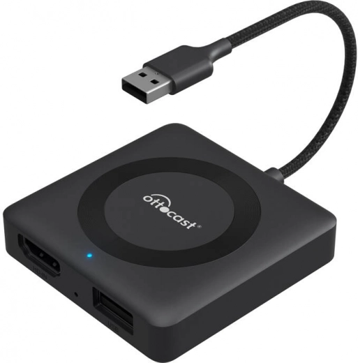 Autotelevisie-adapter OTTocast met HDMI en ondersteuning voor CarPlay en Android Auto