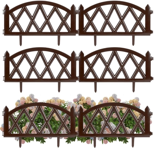 Bruin tuinafzetting 50 × 30 cm, set van 6 stuks