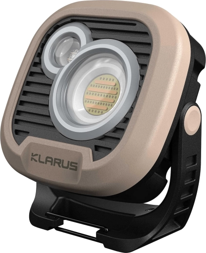 Klarus WL3 bruine oplaadbare werk- en kampeerlamp 1500 lm met powerbank