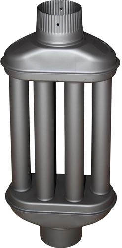 Warmtewisselaar voor rookgasafvoer 120 × 550 mm antraciet