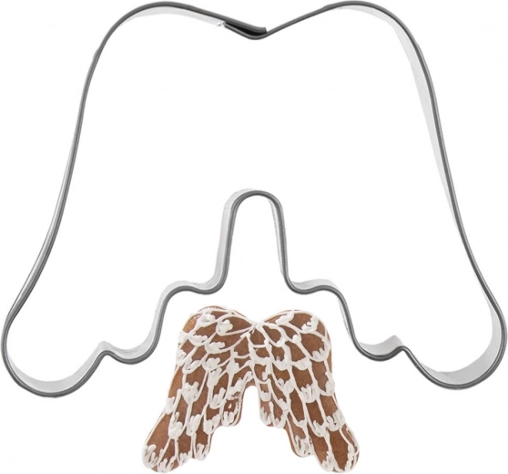 RVS uitsteekvorm voor koekjes vleugels 11 cm
