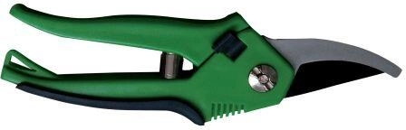 Tuinheggenschaar met halfronde bladen 21 cm van staal, snijdiameter 20 mm, groen