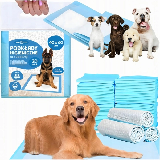Wegwerp hygiënische hondenpads 40 x 60 cm, extra absorberend, 20 stuks