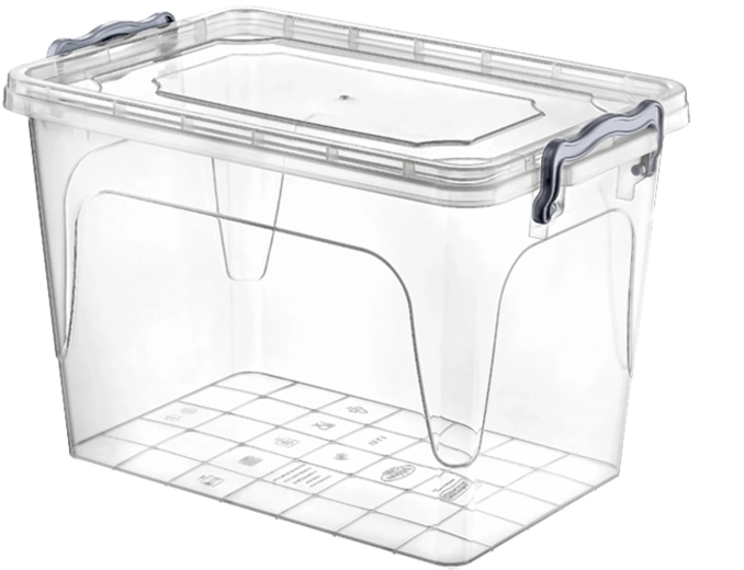 Kunststof opbergbox met deksel 13 l