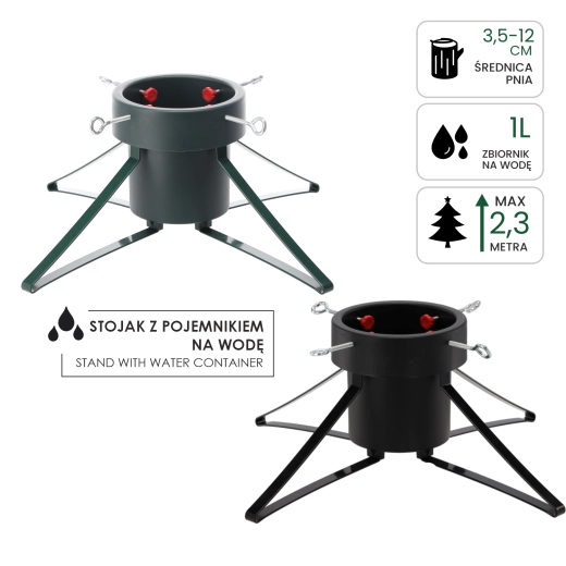 Middelgrote kerstboomstandaard 5–12 cm - 1 stuk