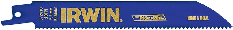 Reciprozaagbladen voor metaal en hout 150 mm 10 TPI IRWIN (5 stuks)