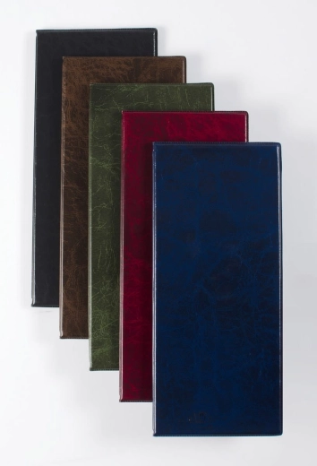 Vier-rijige visitekaarthouder zwart glans