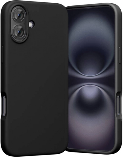 Silikonen hoesje Vention voor iPhone 16 Plus met MagSafe, zwart