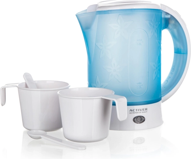 Reiswaterkoker 0,6 l met kopjes en lepeltjes