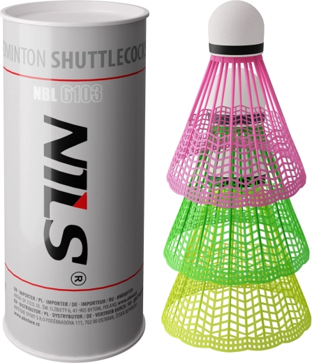 Badmintonshuttles NILS NBL6103, multicolor, 3 stuks