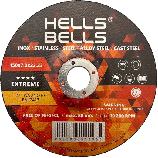 Slijpschijf voor staal 150 × 7 × 22,2 mm