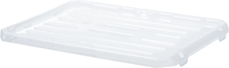 Kunststof deksel voor opbergdoos Cargobox 300 × 200 × 20 mm, transparant