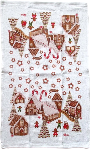 Keukendoek TORO Peperkoekdorp 38 × 63 cm