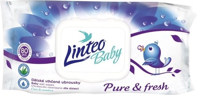 Linteo Baby vochtige babydoekjes met aloë vera 80 stuks