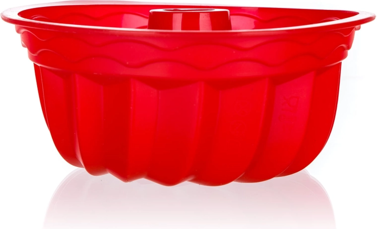 Siliconen tulbandvorm 24 cm Culinaria rood