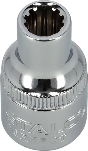Dopsleutel 1/2" spline 12-kant 17 mm CrV Stalco