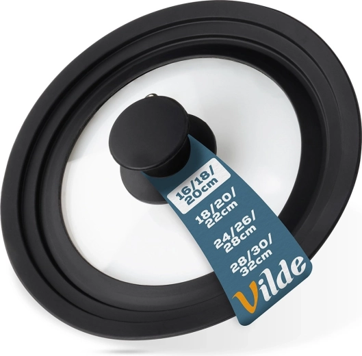 Universele glazen siliconen deksel 16/18/20 cm Vilde