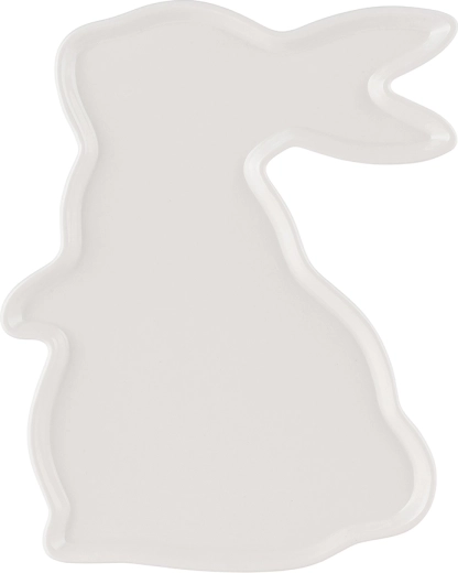 Porseleinen serveerschaaltje in de vorm van een konijntje, crème 23 × 17 cm