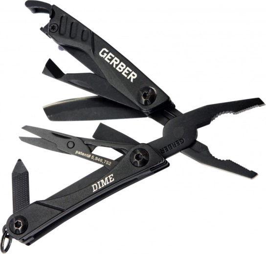 Gerber Dime Multi-Tool zwarte multifunctionele tool met 12 functies